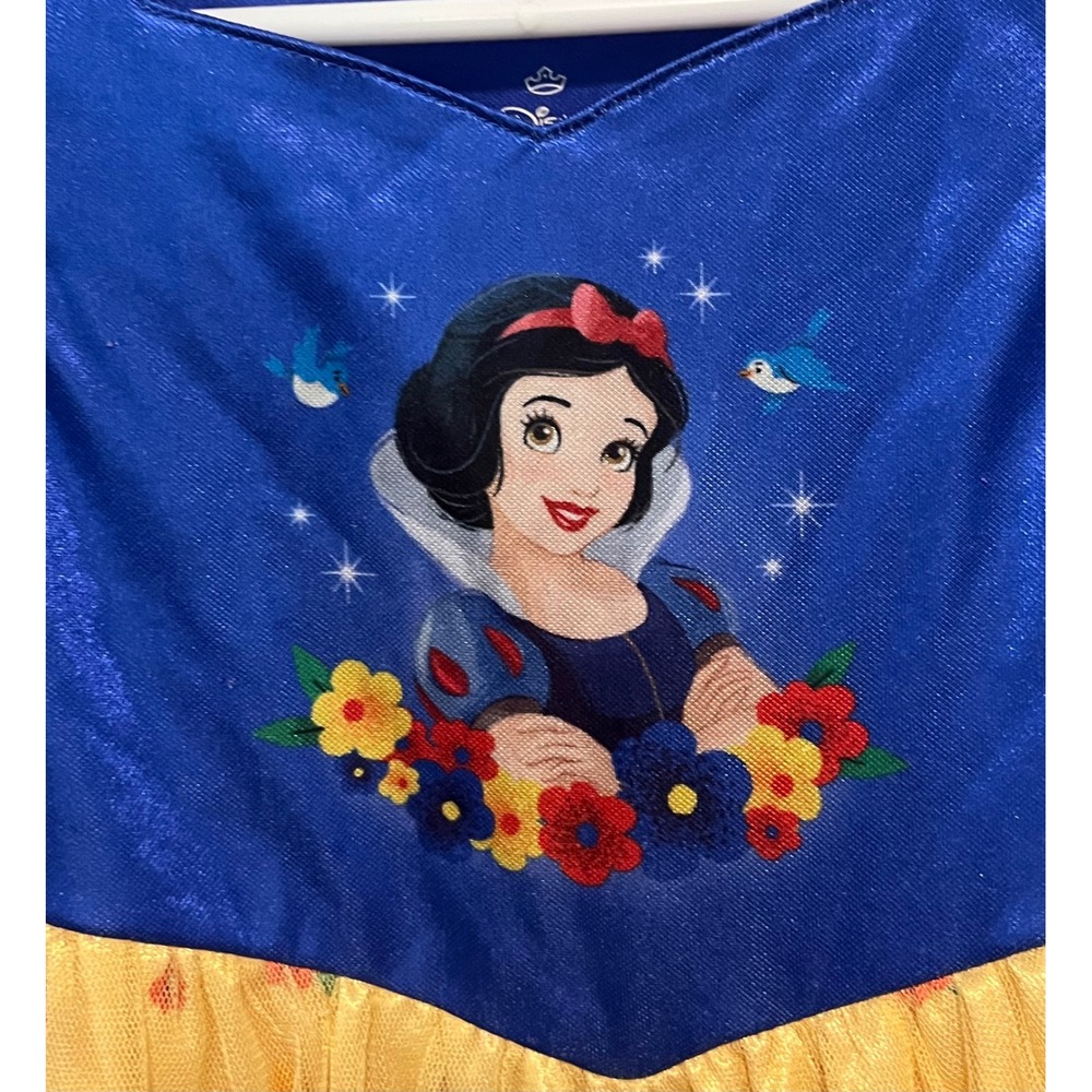 Disney Snow White Fantasy Nightgown 4T Blue Yellow - Picture 5 of 8